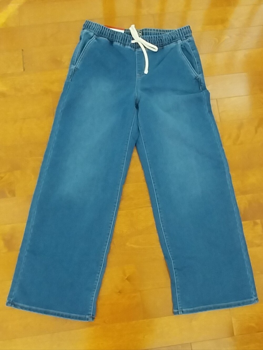 Nwt  Blue Drawstring Waist Wide-Leg Pants